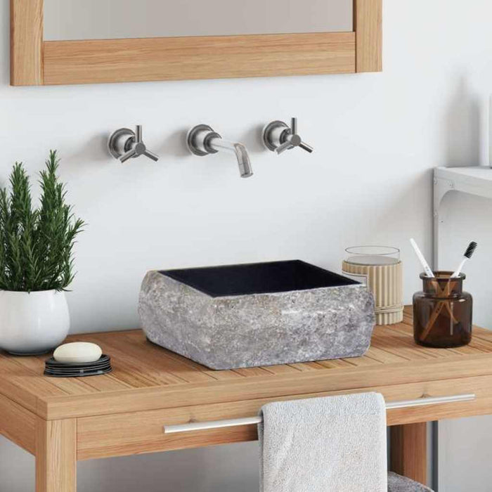 Lavandino-Lavabo-Lavello Nero 30x30x13 cm in Marmo