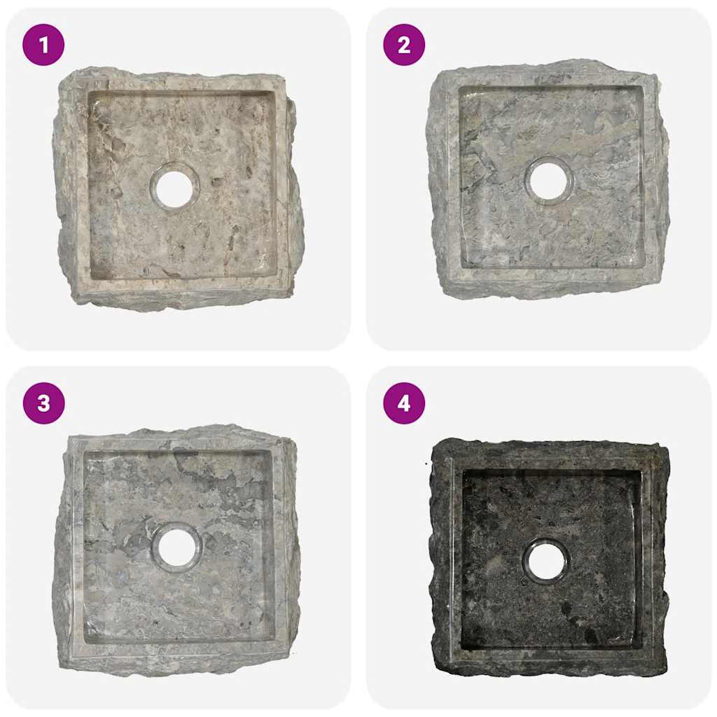 Lavandino Grigio 30x30x13 cm in Marmo