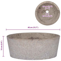 Lavandino-Lavabo-Lavello Grigio ?40x15 cm in Marmo