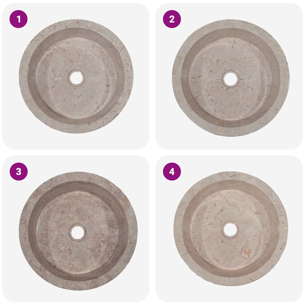 Lavandino Grigio Ø40x15 cm in Marmo 149179