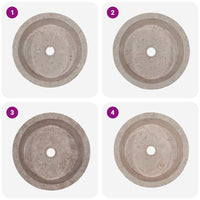 Lavandino Grigio Ø40x15 cm in Marmo 149179