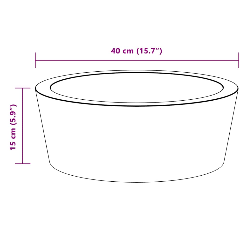 Lavandino Grigio Ø40x15 cm in Marmo 149179