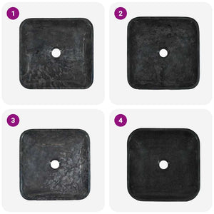 Lavandino Nero 40x40x10 cm in Marmo 149181