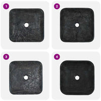 Lavandino Nero 40x40x10 cm in Marmo cod mxl 39857