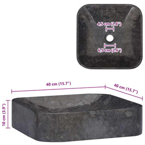 Lavandino Nero 40x40x10 cm in Marmo 149181