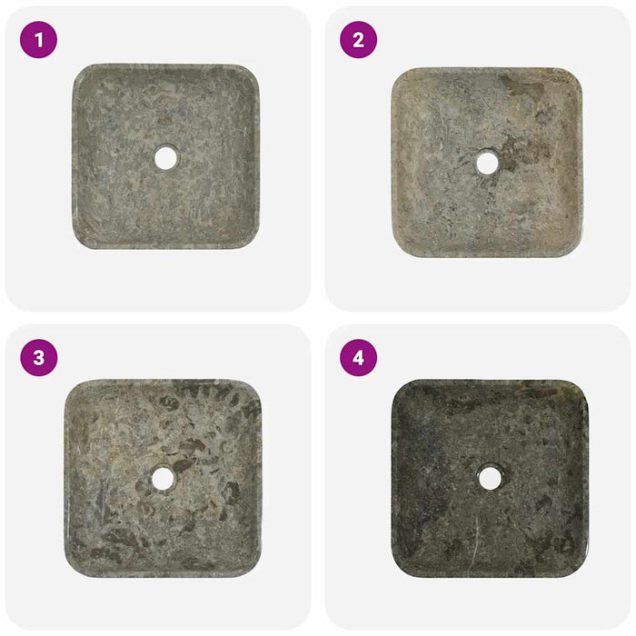 Lavandino Grigio 40x40x10 cm in Marmo