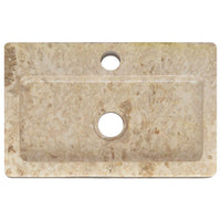 Lavello a Parete Crema 38x24x6,5 cm in Marmo 149186
