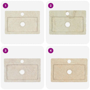 Lavello a Parete Crema 38x24x6,5 cm in Marmo 149186