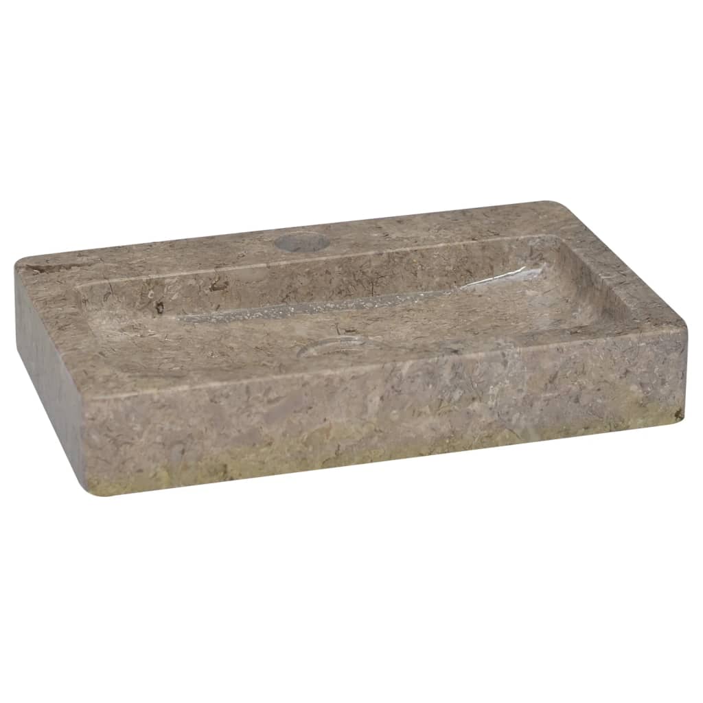 Lavabo da bagno lavabo da appoggio per WC lavabo da bagno lavabo da bagno interno casa 38 x 24 cm marmo grigio 02_0002832