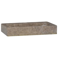 Lavabo da bagno lavabo da appoggio per WC lavabo da bagno lavabo da bagno interno casa 38 x 24 cm marmo grigio 02_0002832