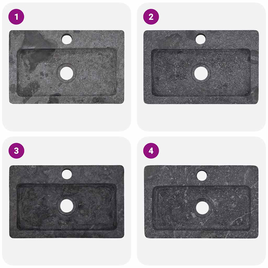 Lavello a Parete Grigio 38x24x6,5 cm in Marmo 149188