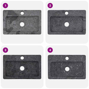 Lavello a Parete Grigio 38x24x6,5 cm in Marmo 149188