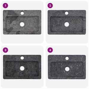 Lavello a Parete Grigio 38x24x6,5 cm in Marmo 149188