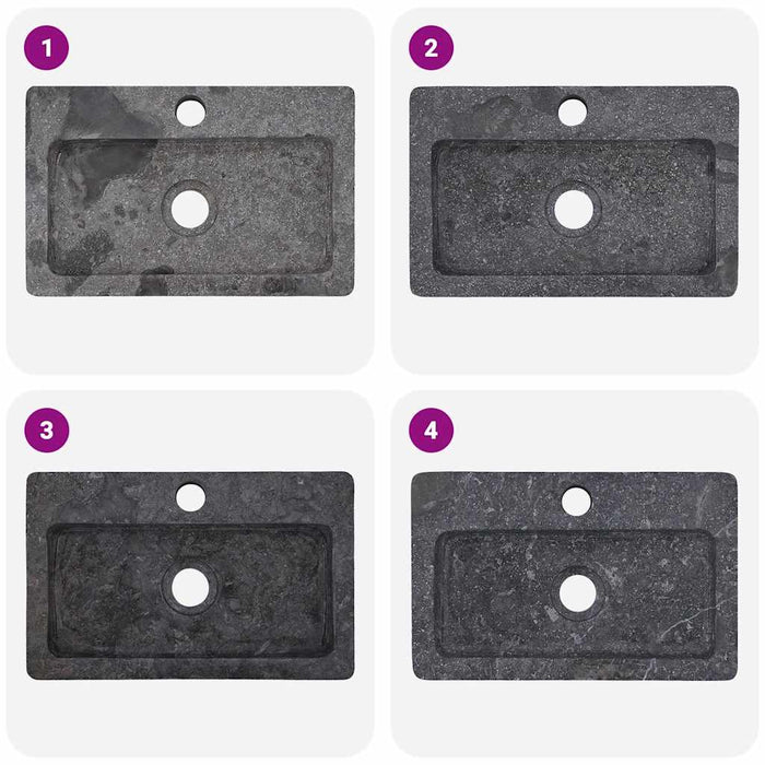 Lavello a Parete Grigio 38x24x6,5 cm in Marmo 149188