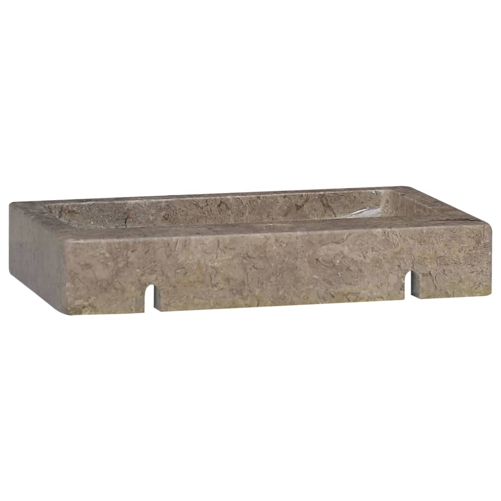 Lavabo da bagno lavabo da appoggio per WC lavabo da bagno lavabo da bagno interno casa 38 x 24 cm marmo grigio 02_0002832