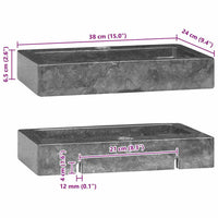 Lavandino Grigio 38x24x6,5 cm in Marmo