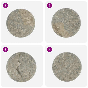 Piano per Tavolo Grigio Ø40x2,5 cm in Marmo 149191