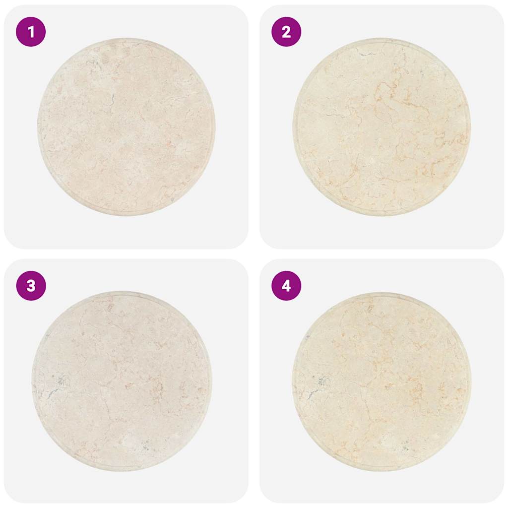 Piano per Tavolo Crema Ã˜50x2,5 cm in Marmo cod mxl 56451