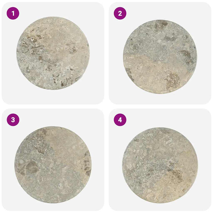 Piano per Tavolo Grigio Ø50x2,5 cm in Marmo 149194