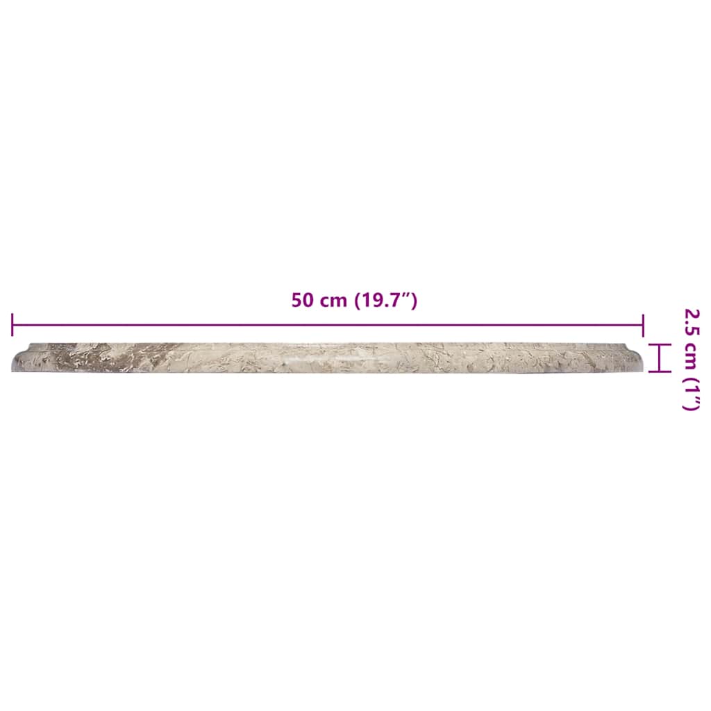 Piano per Tavolo Grigio Ø50x2,5 cm in Marmo 149194