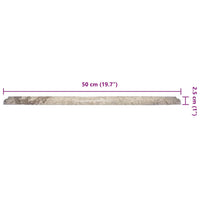 Piano per Tavolo Grigio Ø50x2,5 cm in Marmo 149194