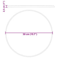 Piano per Tavolo Grigio Ø50x2,5 cm in Marmo 149194