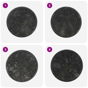 Piano per Tavolo Nero Ø60x2,5 cm in Marmo 149196