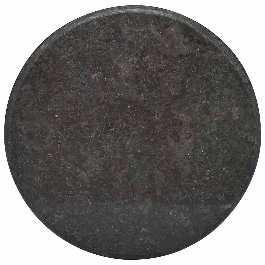 Piano per Tavolo Nero Ø60x2,5 cm in Marmo 149196