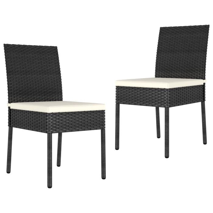 Set da Pranzo da Giardino 3 pz in Polyrattan Nero 3065693