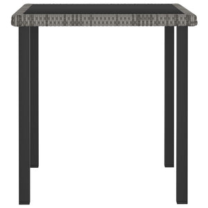 Set da Pranzo da Giardino 3 pz in Polyrattan Grigio 3065699