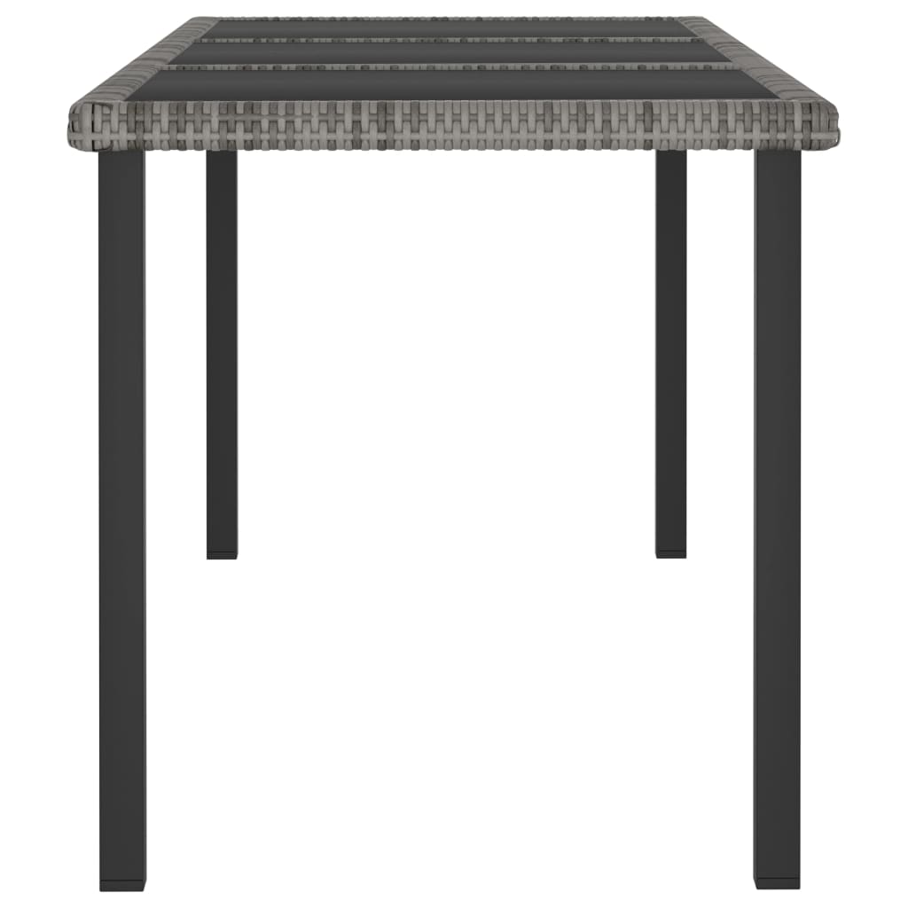 Set da Pranzo da Giardino 9 pz in Polyrattan Grigio 3065704