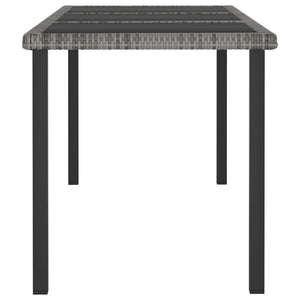 Set da Pranzo da Giardino 9 pz in Polyrattan Grigio 3065704