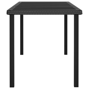 Set da Pranzo da Giardino 7 pz in Polyrattan Nero 3065709