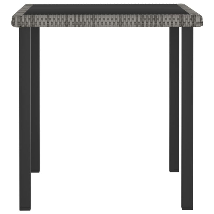 Set da Pranzo da Giardino 5 pz in Polyrattan Grigio 3065712