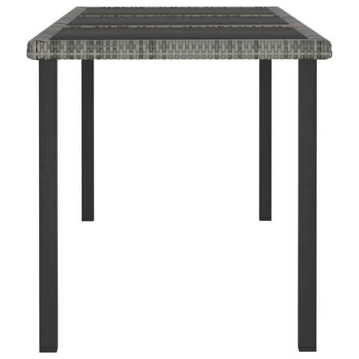 Set da Pranzo da Giardino 7 pz in Polyrattan Grigio 3065715