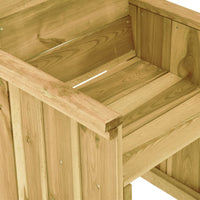 Set Pranzo da Giardino 5pz con Cuscini Legno di Pino Impregnato 3065722