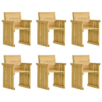 Set da Pranzo per Giardino con Cuscini 7pz in Pino Impregnato 3065736