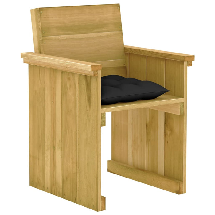 Set da Pranzo per Giardino con Cuscini 7pz in Pino Impregnato 3065736