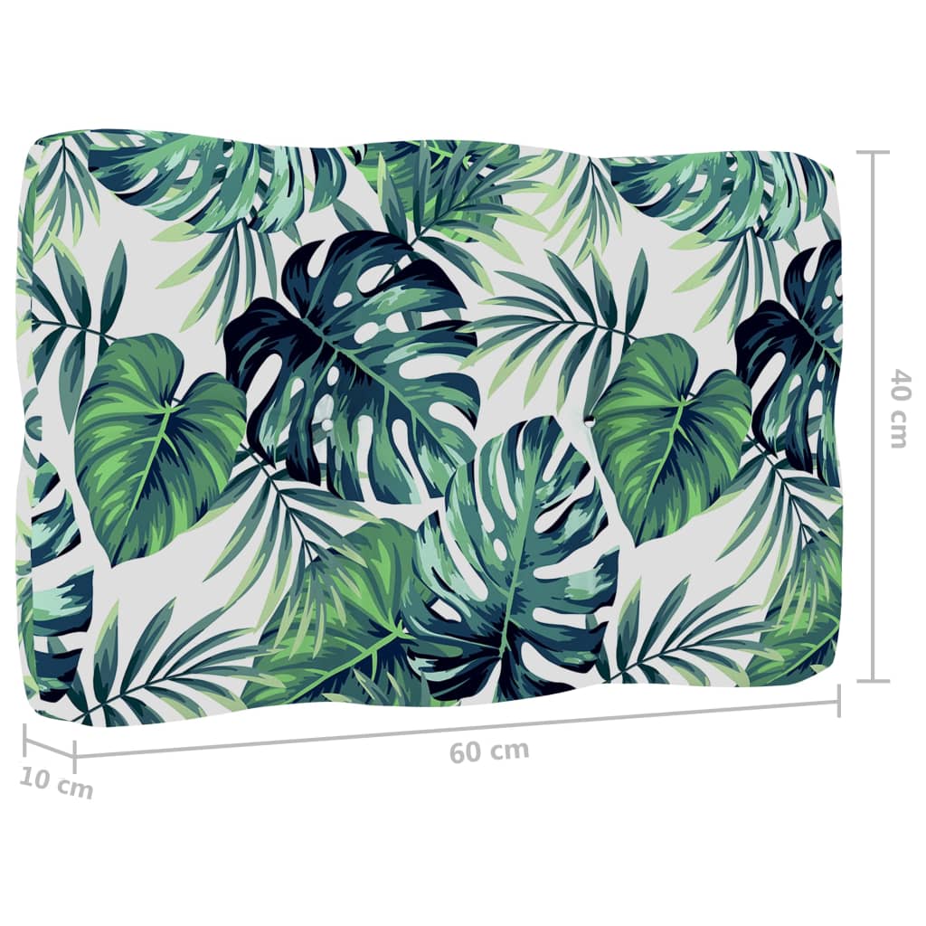 Sedia da Giardino Cuscini Pattern Foglie Legno Pino Impregnato