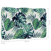 Sedia da Giardino Cuscini Pattern Foglie Legno Pino Impregnato