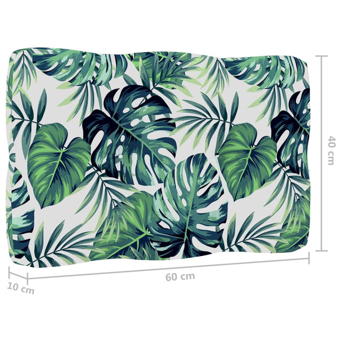 Sedia da Giardino Cuscini Pattern Foglie Legno Pino Impregnato 3065753