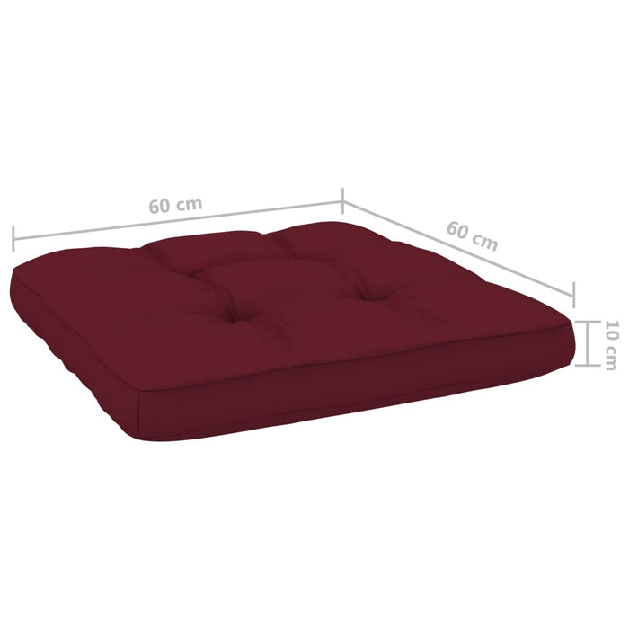 Sedie Giardino 2 pz e Cuscini Rosso Vino Legno Pino Impregnato 3065798