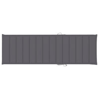 Lettino da Giardino con Cuscino Antracite Legno Pino Impregnato cod mxl 53185