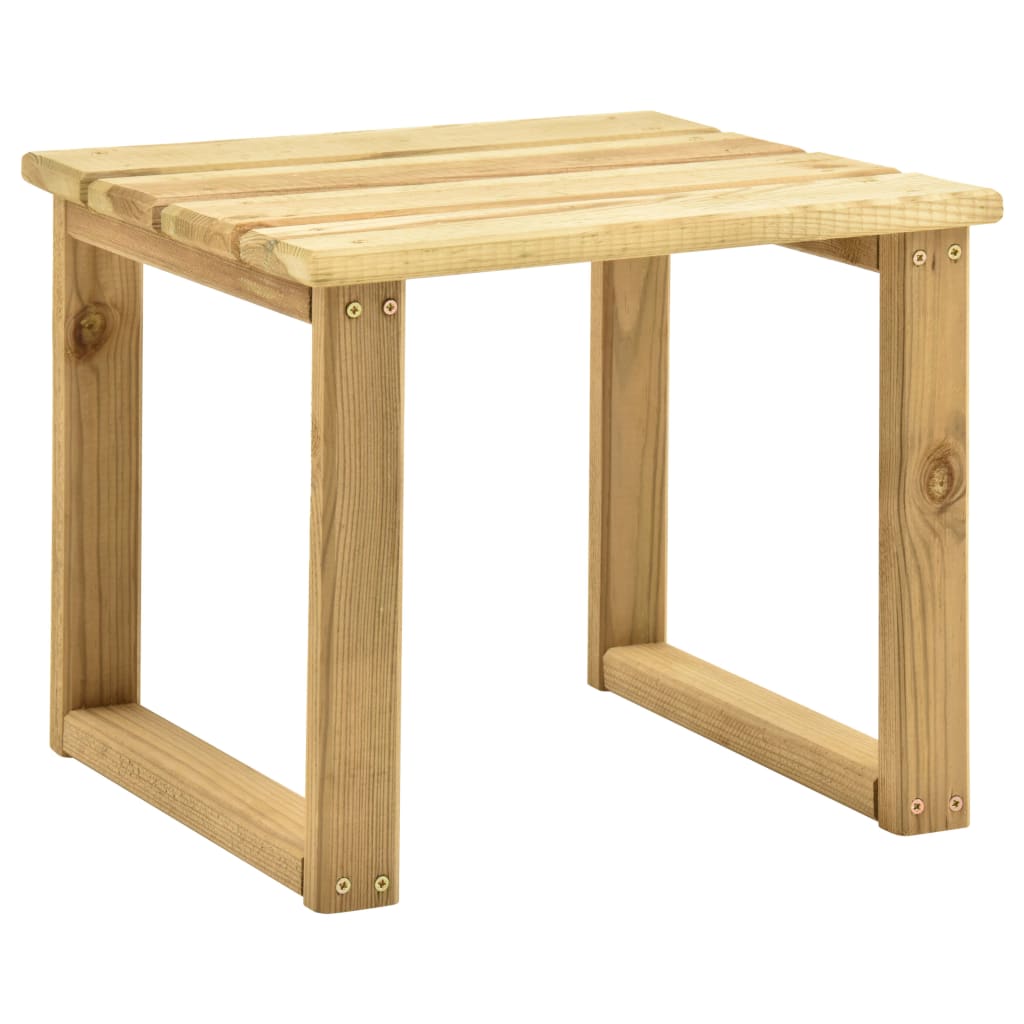 Lettino da Giardino con Tavolino Cuscino Legno Pino Impregnato cod mxl 24046