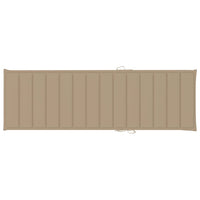 Lettino da Giardino con Cuscino Beige Legno Pino Impregnato 3065852