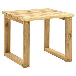 Lettino da Giardino con Tavolino Cuscino Legno Pino Impregnato cod mxl 24058
