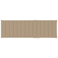 Lettino Prendisole Doppio con Cuscini Beige in Pino Impregnato 3065882