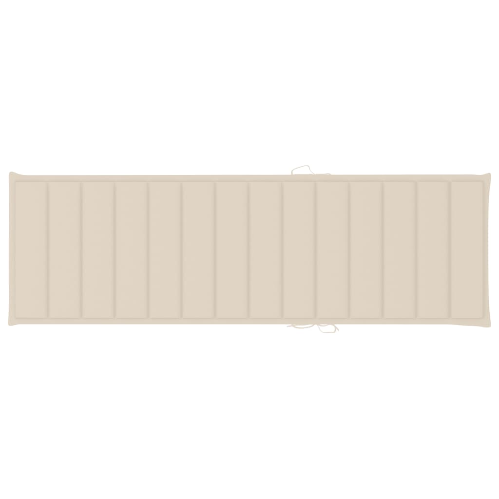 Lettino Prendisole Doppio con Cuscini Crema in Pino Impregnato cod mxl 19847