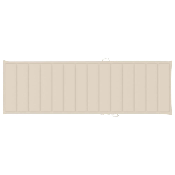 Lettino Prendisole Doppio con Cuscini Crema in Pino Impregnato cod mxl 19847