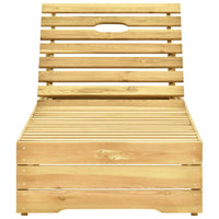 Lettino da Giardino con Cuscino Antracite Legno Pino Impregnato 3065909